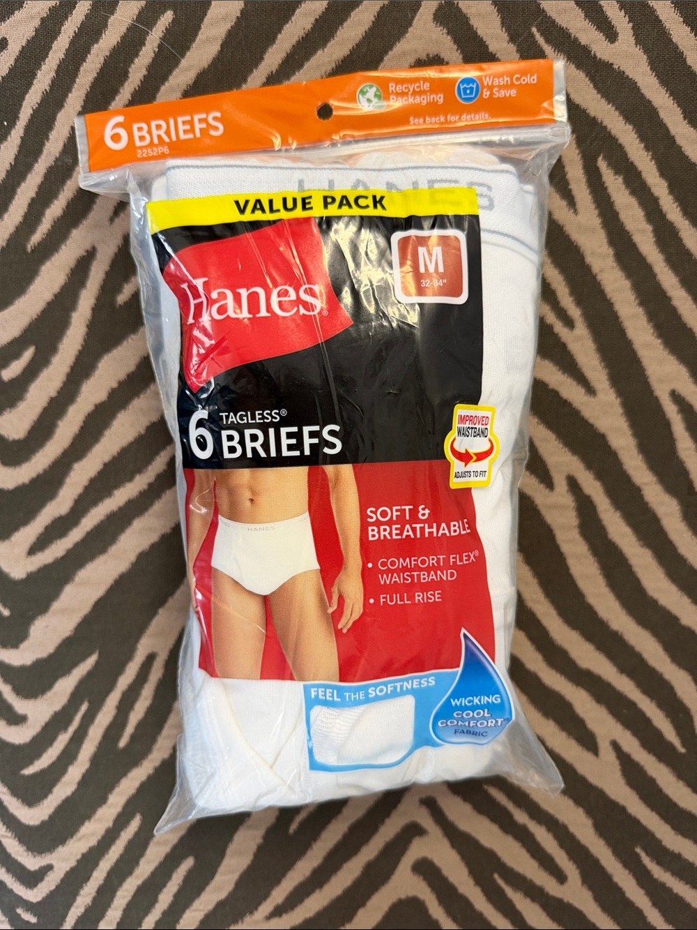 Hanes Men's White Briefs Value Pack - 6 Pack